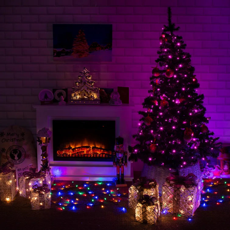 39FT Pink String fairy Lights, 8 Modes 100 leds Plug in, Fairy String Lights for Xmas Tree Wedding Bedroom Valentine's Day Propose Easter day