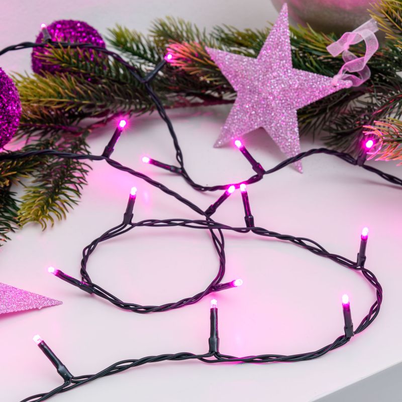 39FT Pink String fairy Lights, 8 Modes 100 leds Plug in, Fairy String Lights for Xmas Tree Wedding Bedroom Valentine's Day Propose Easter day